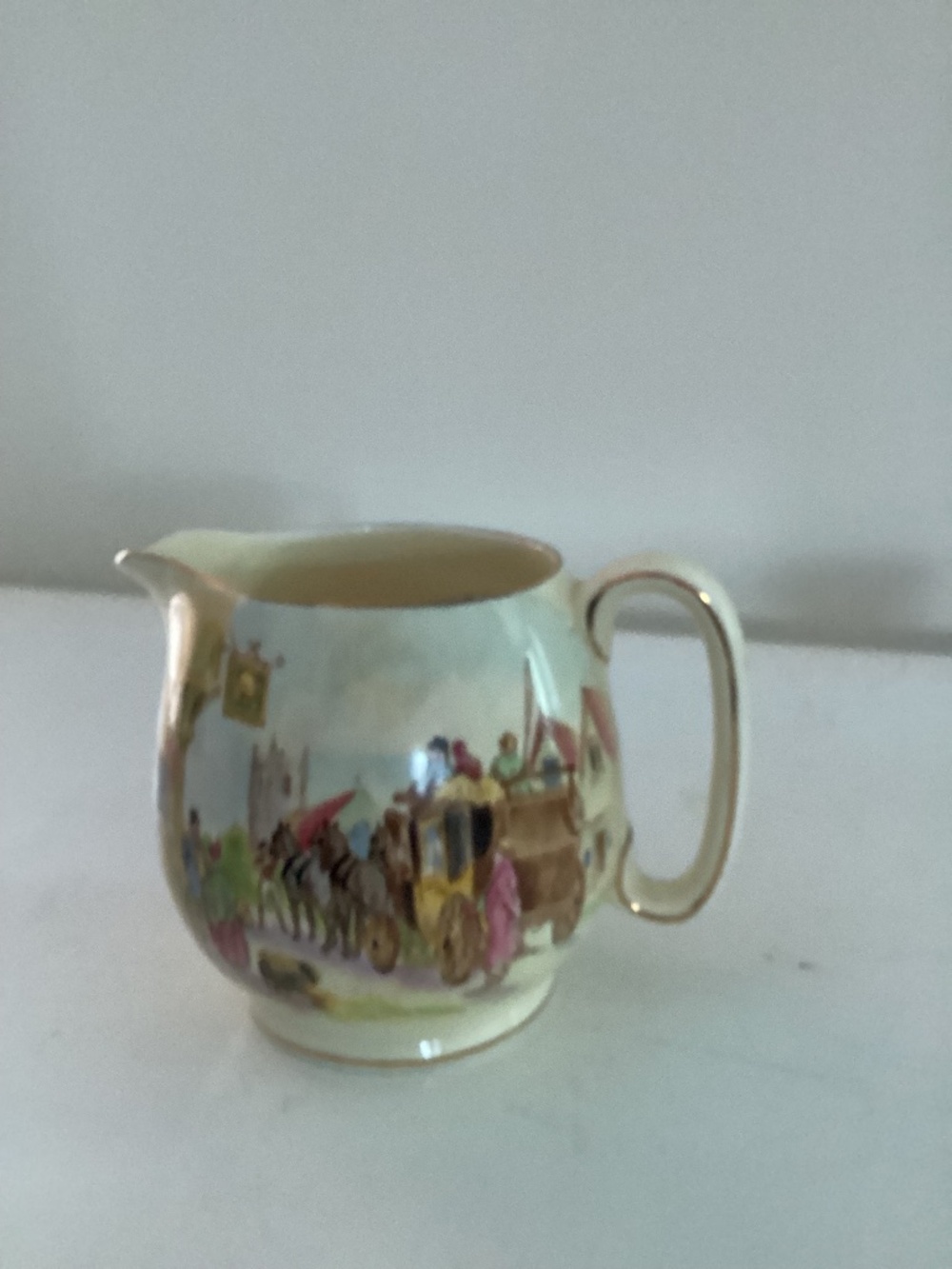 Vintage Royal Winton Cream Jug “Happy Days” pattern